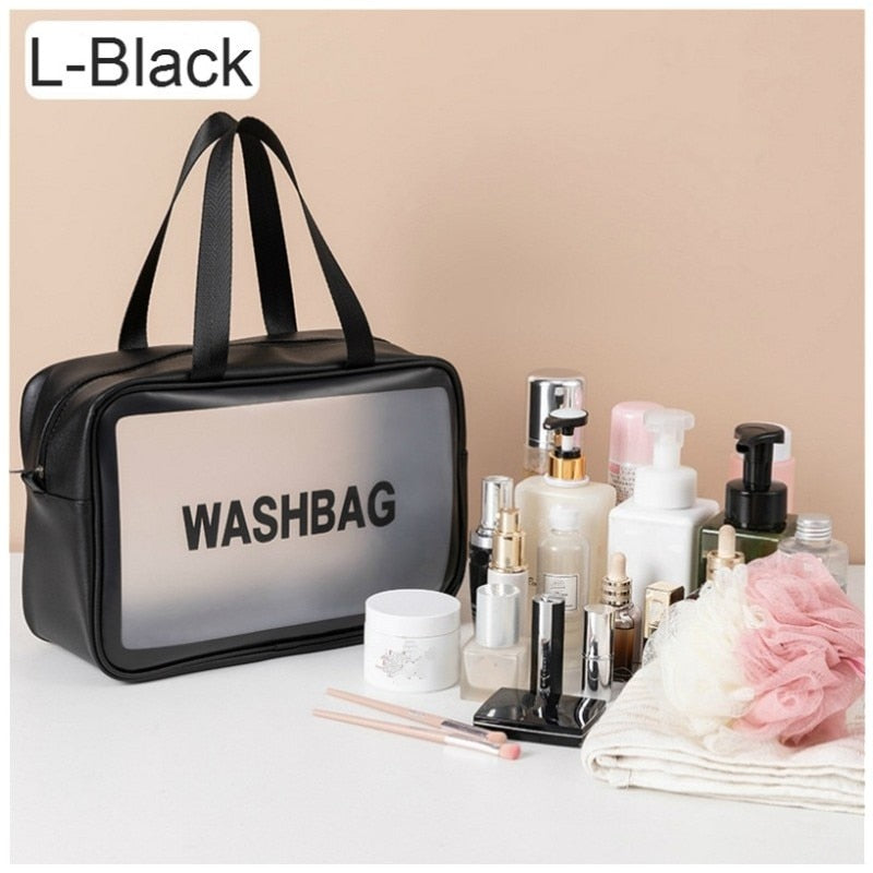 Frosted Waterproof Beauty Cosmetic Bag Hygiene/Travel Makeup Storage