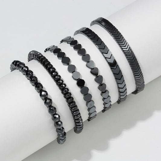 NEW No-magnetic Black Hematite Bracelets