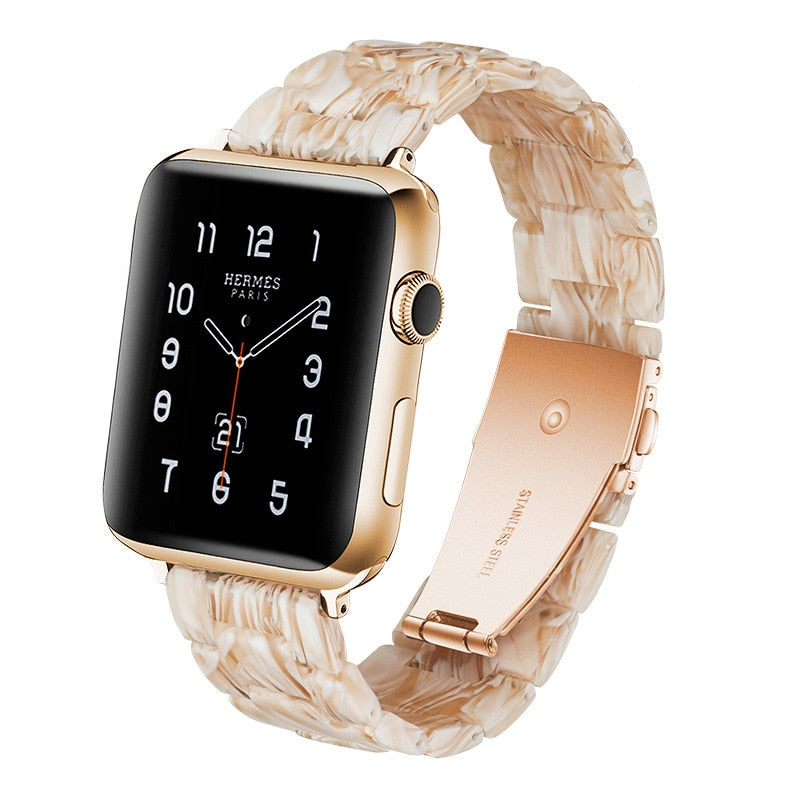 Transparent Resin Apple Watch Band for Apple Watch 7 6 5 4 45mm 42/44mm Strap