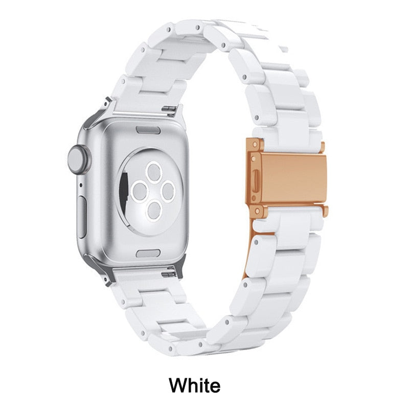 Transparent Resin Apple Watch Band for Apple Watch 7 6 5 4 45mm 42/44mm Strap