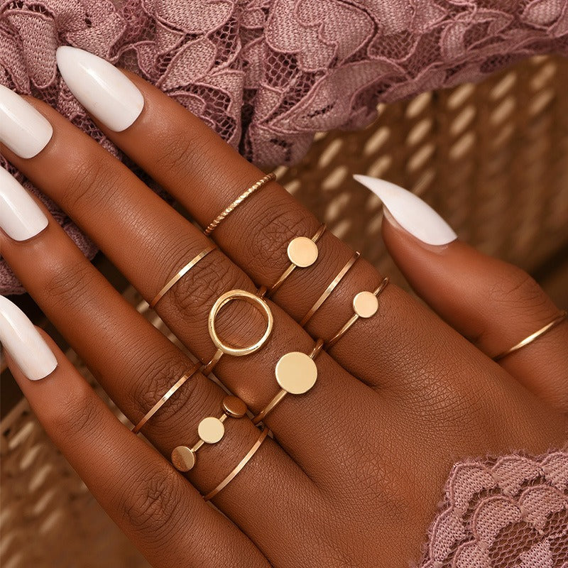 Gold Bohemian Rings Set