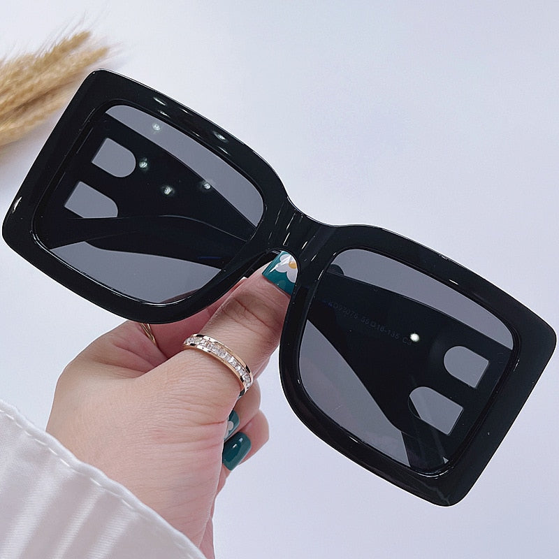 NEW Square Sunglasses Mirrored Black Gradient