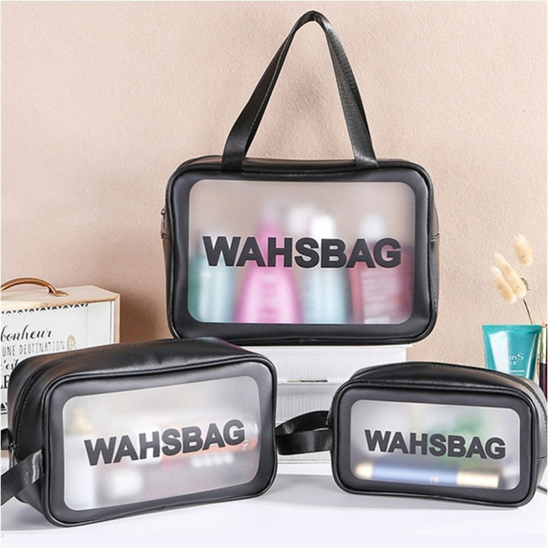 Frosted Waterproof Beauty Cosmetic Bag Hygiene/Travel Makeup Storage