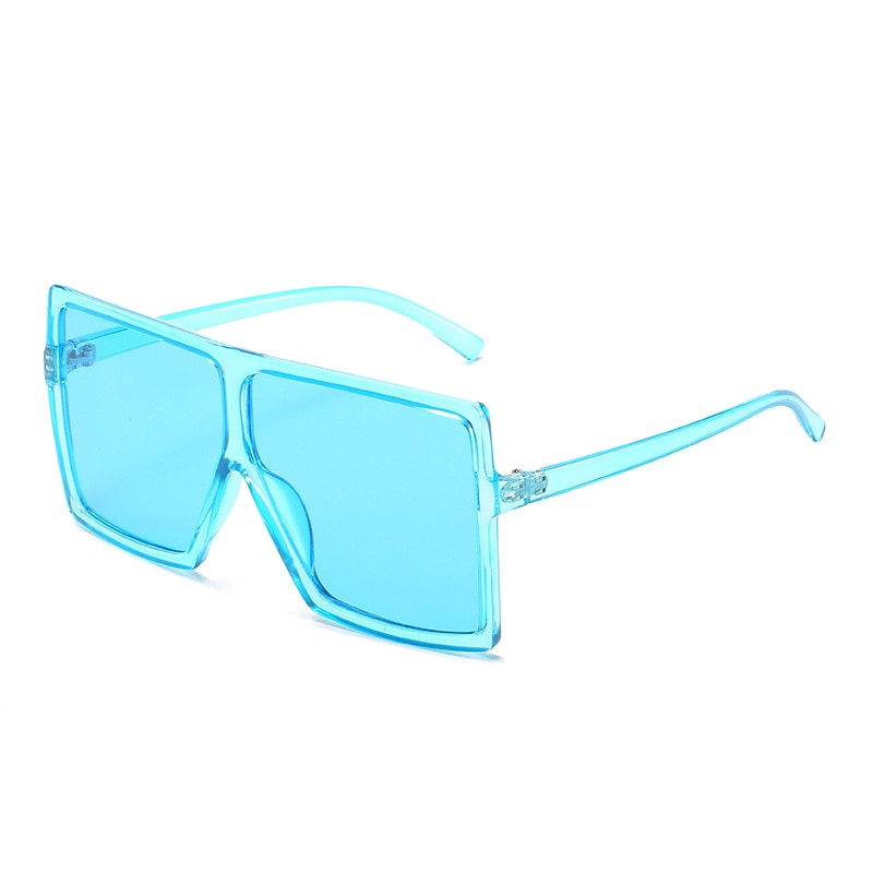 Oversized Square Sunglasses Women New Trendy Flat Top  Gradient Shades UV400