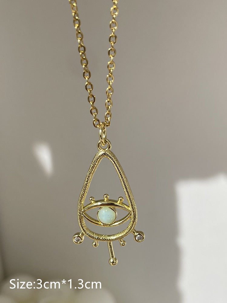 Pendant Green Stone Gold Necklace