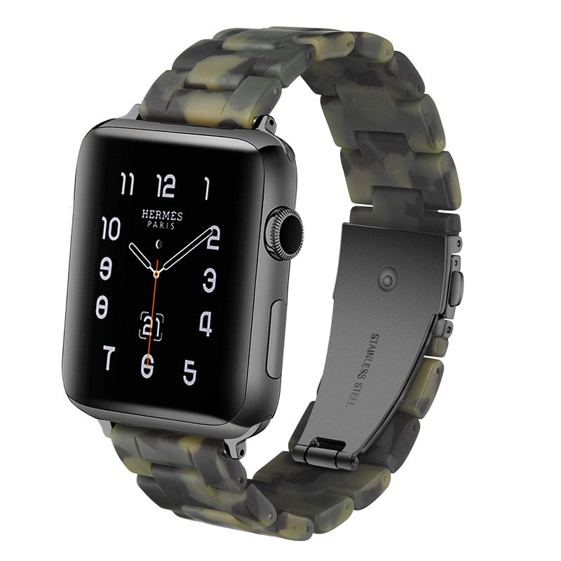 Transparent Resin Apple Watch Band for Apple Watch 7 6 5 4 45mm 42/44mm Strap