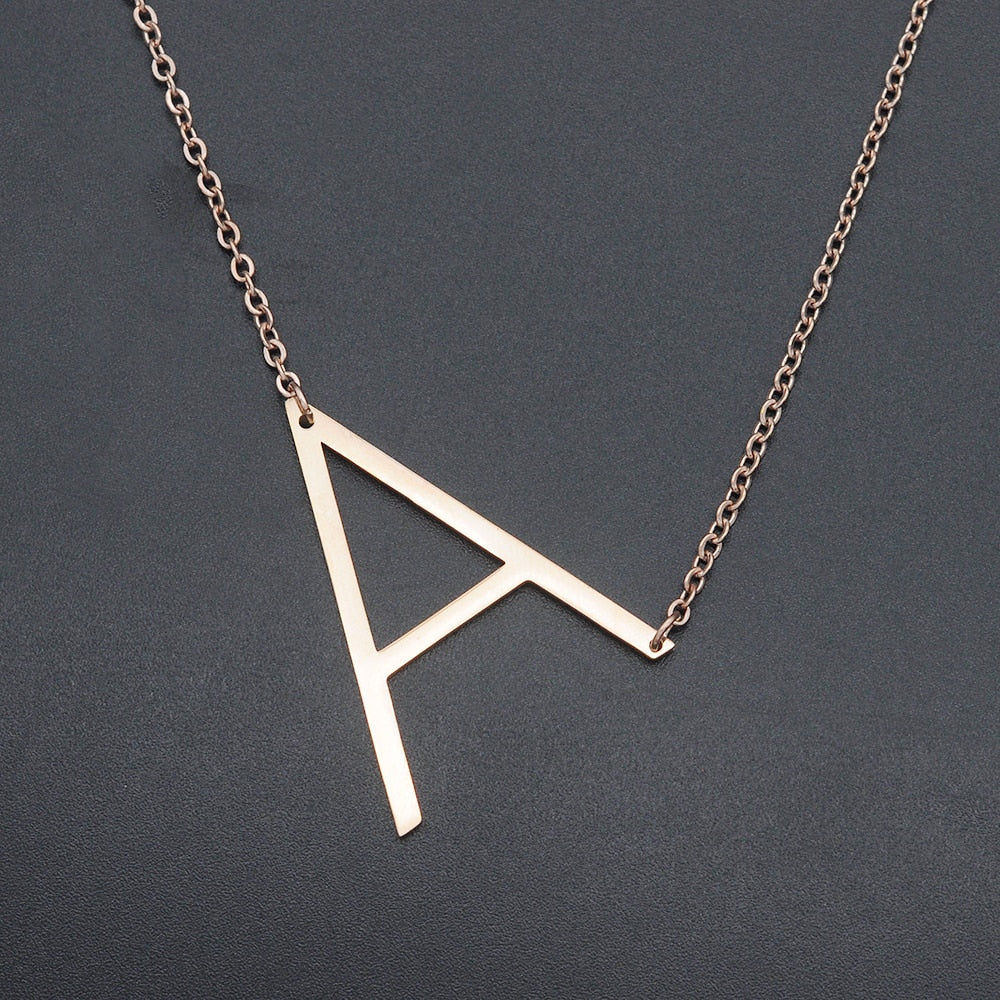 Initial Necklace A-Z in Silver, Gold, and Rose Gold