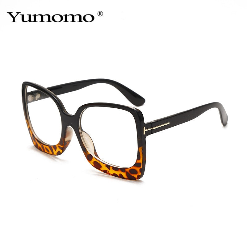 Optical Frame Eyeglasses Women Men Fashion Glasses Frames Retro Leopard Clear Prescription Frame Lady