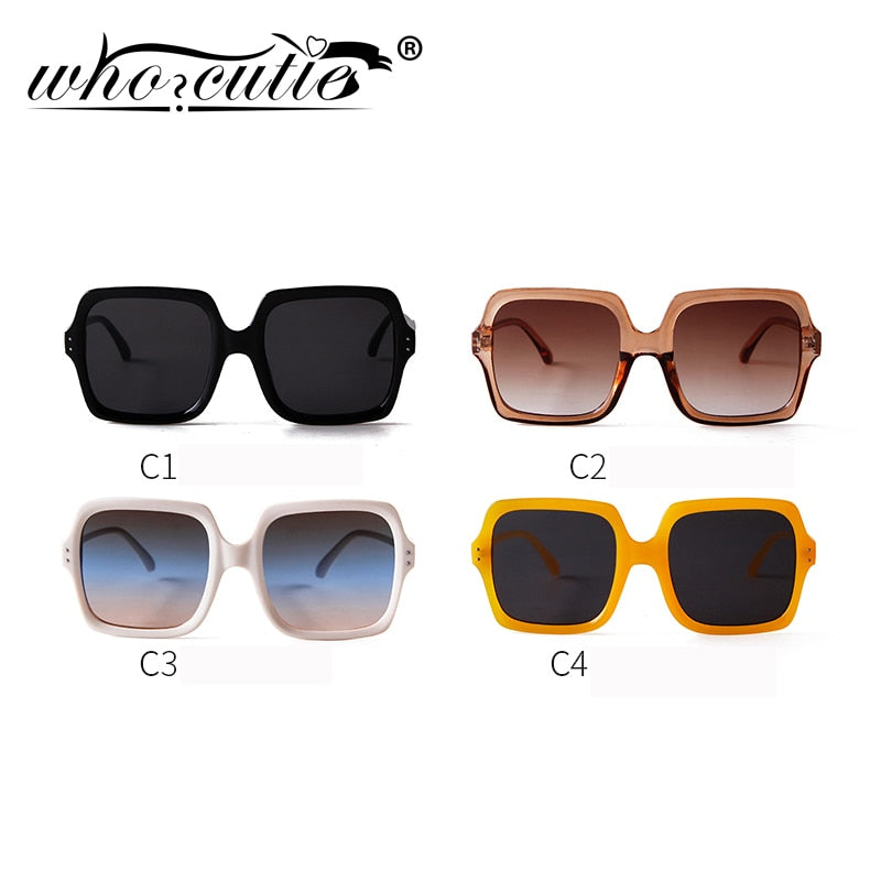 Vintage Trendy Wide Oversized Sunglasses Women SungSun