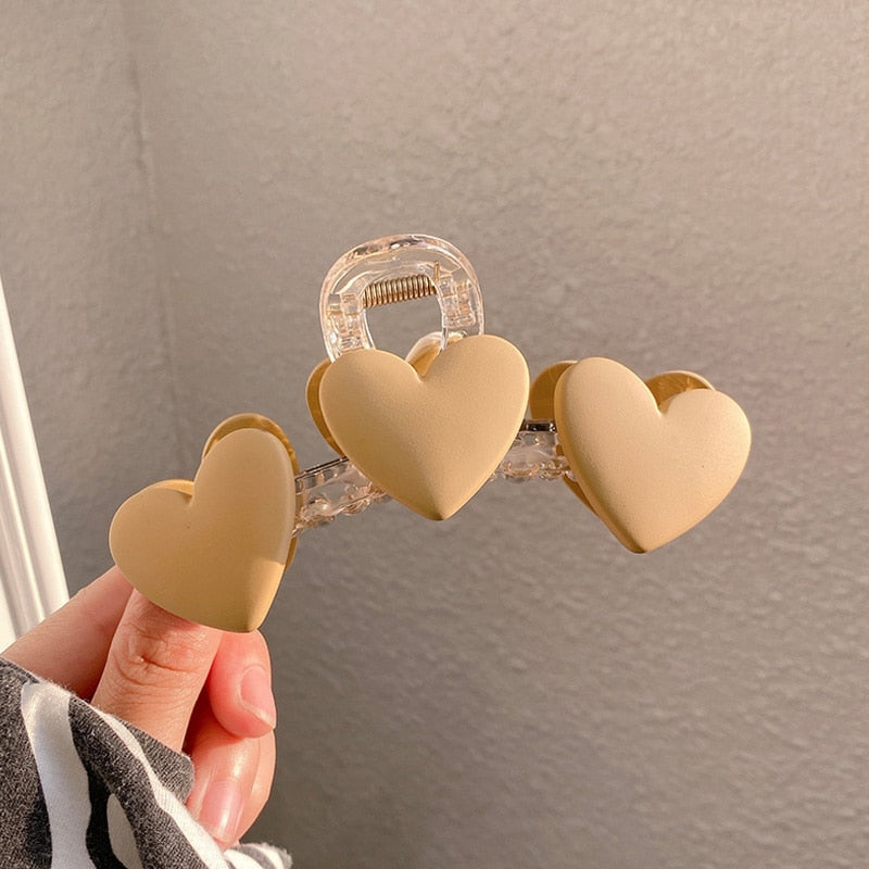 New Heart Shape Acrylic Hair Claw