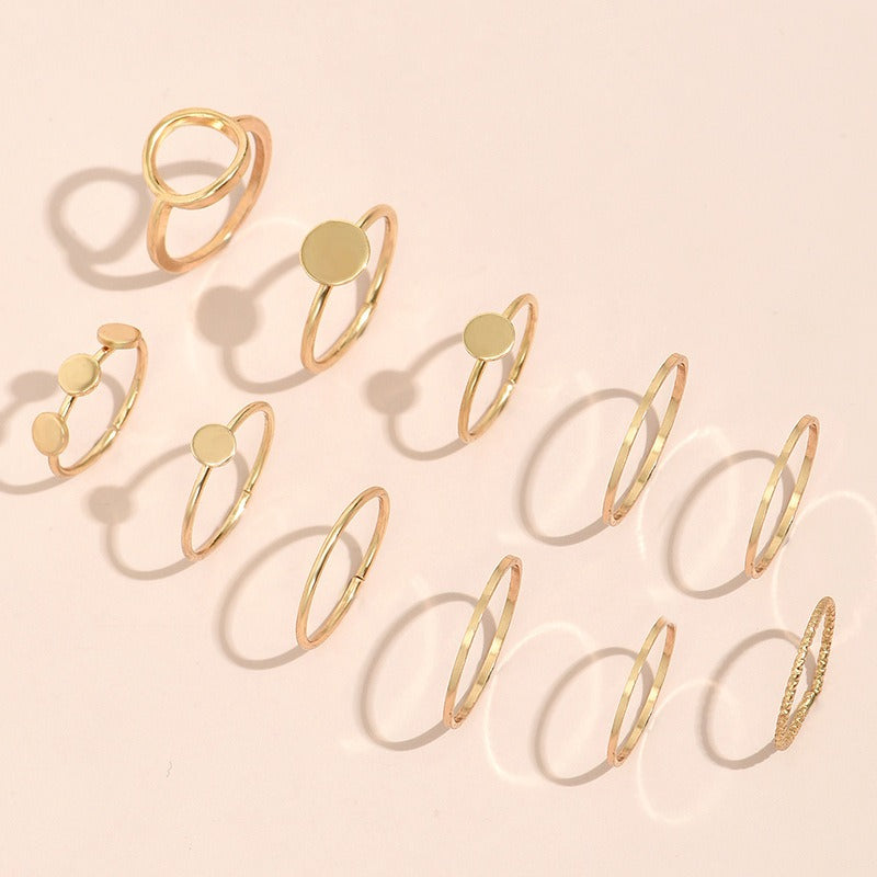 Gold Bohemian Rings Set