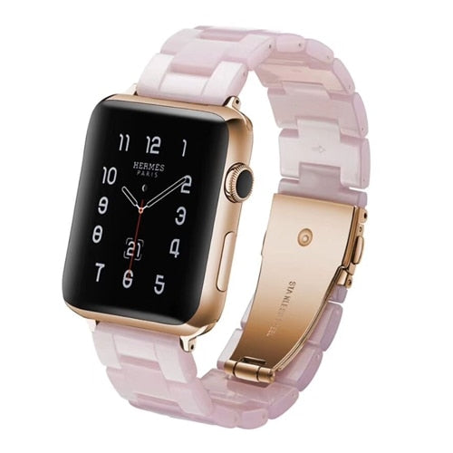 Transparent Resin Apple Watch Band for Apple Watch 7 6 5 4 45mm 42/44mm Strap