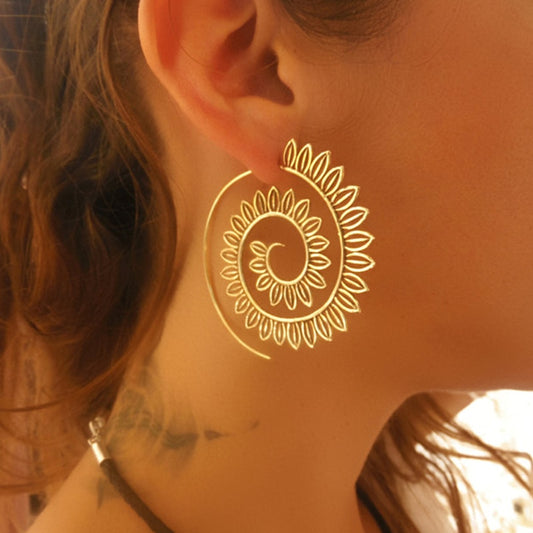 Swirl Hoop Earrings