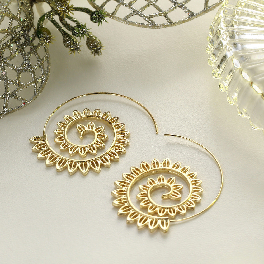 Swirl Hoop Earrings