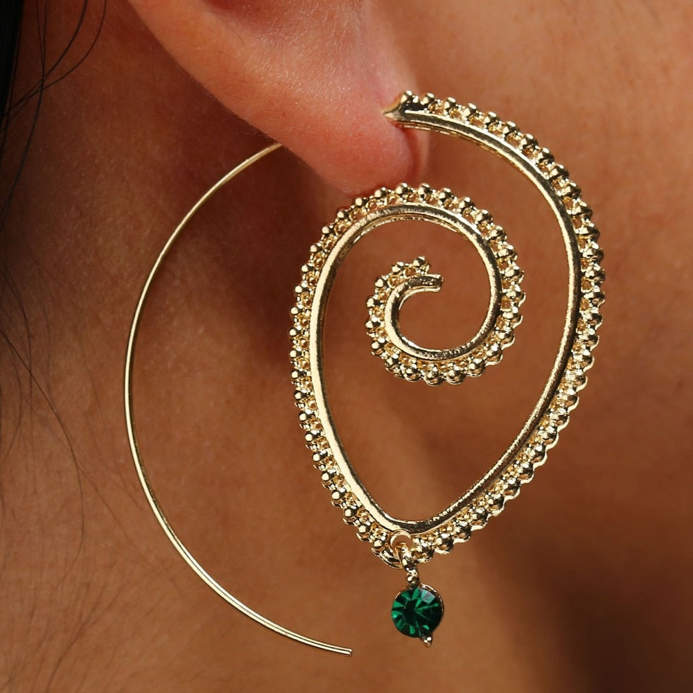 Swirl Hoop Earrings