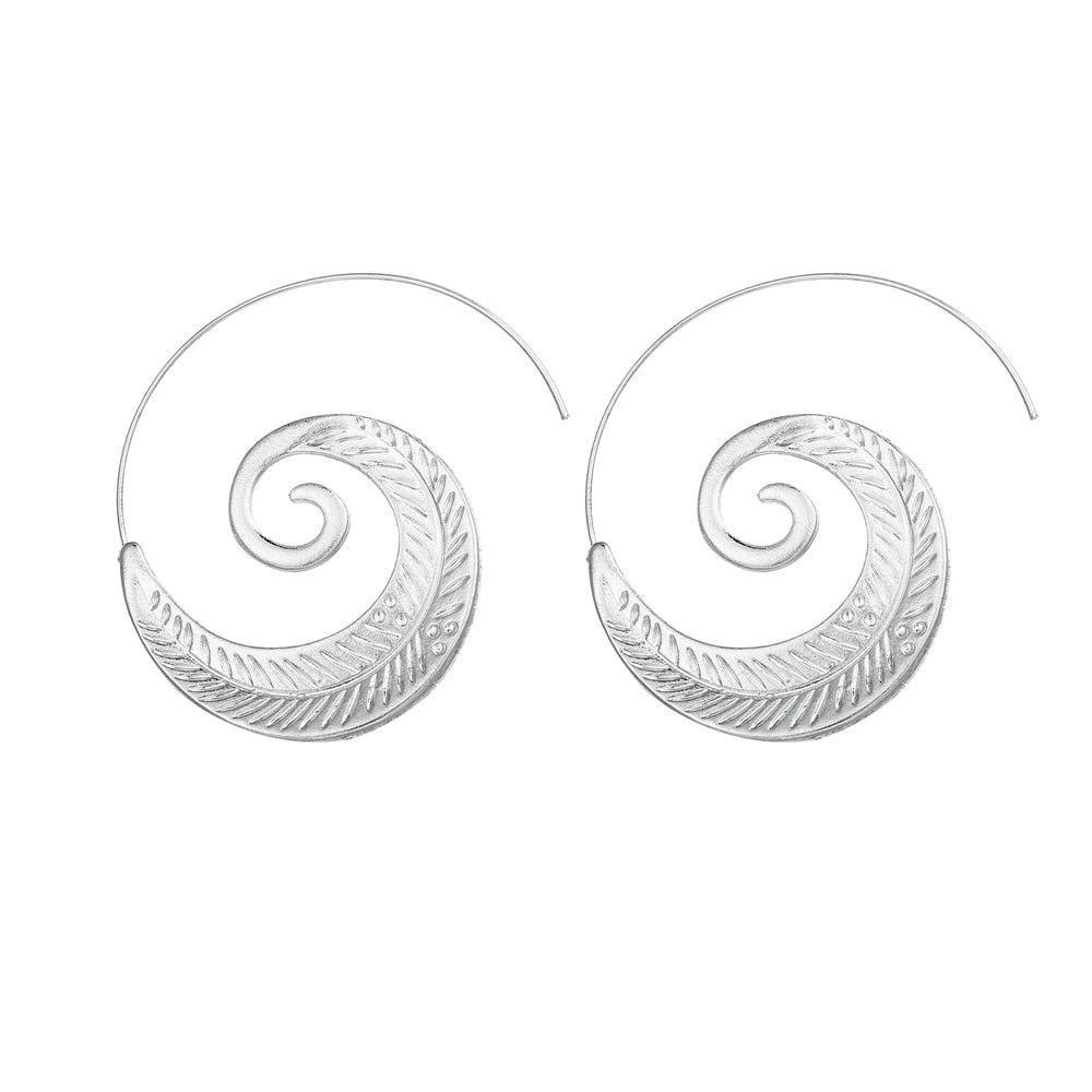 Swirl Hoop Earrings