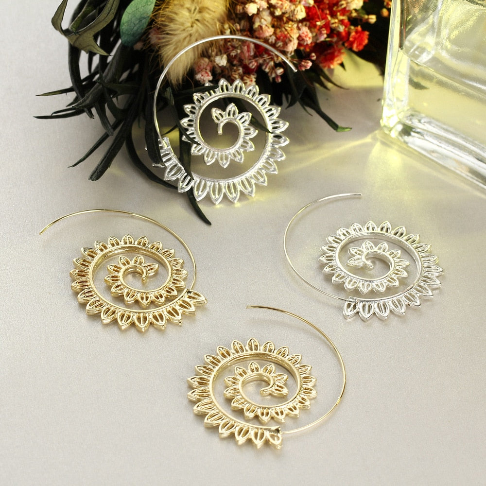 Swirl Hoop Earrings