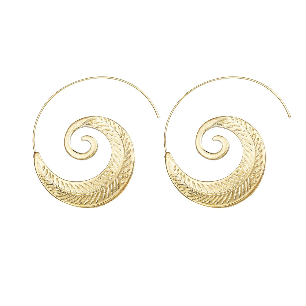 Swirl Hoop Earrings