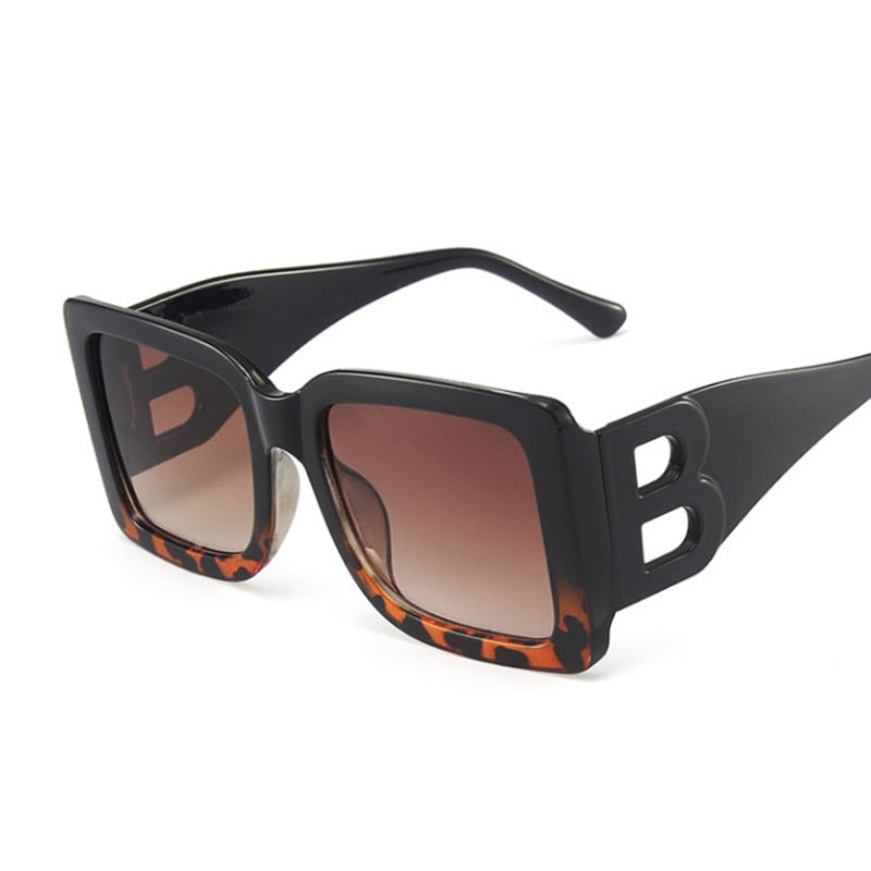 NEW Square Sunglasses Mirrored Black Gradient