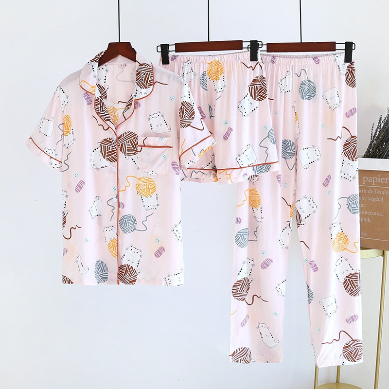 3 Piece Set Pajamas. Multiple print options