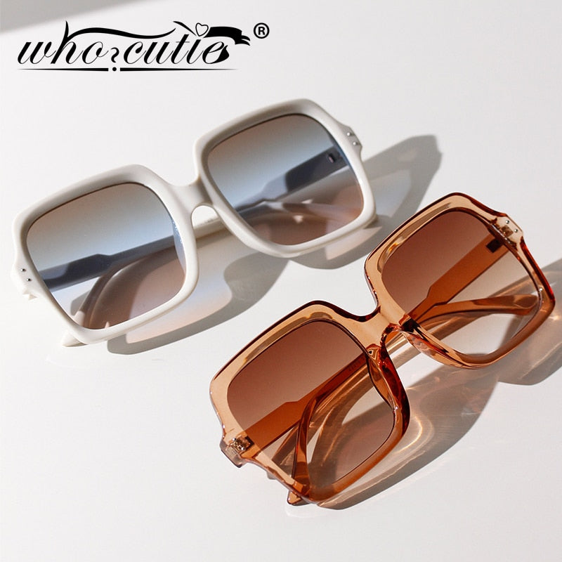 Vintage Trendy Wide Oversized Sunglasses Women SungSun