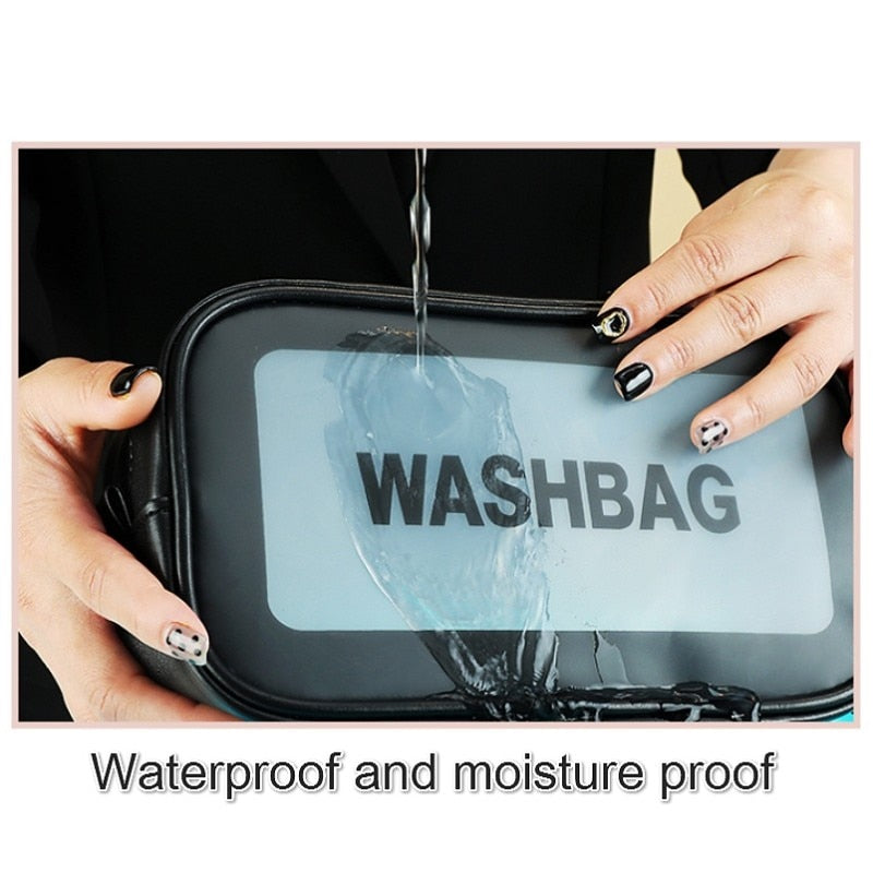 Frosted Waterproof Beauty Cosmetic Bag Hygiene/Travel Makeup Storage