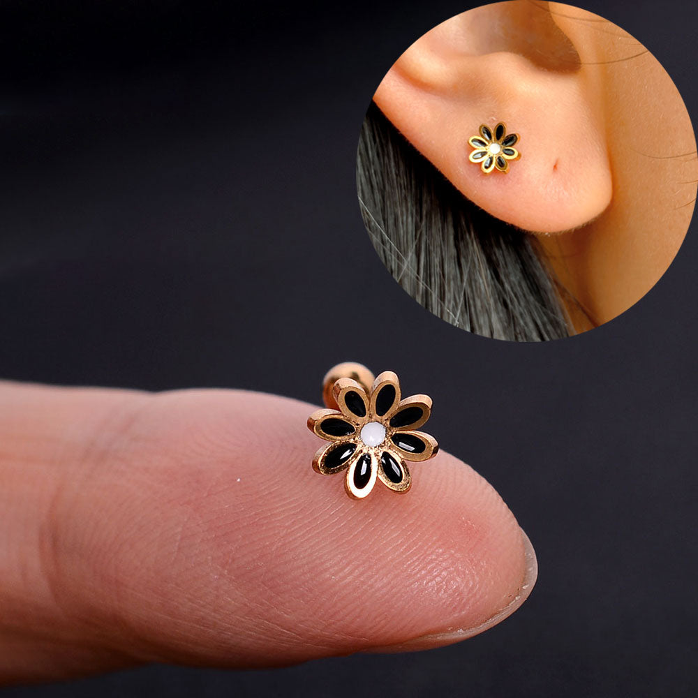 Stainless Steel Stud Earrings for Helix Cartilage Tragus Lobe Ear Piercing Jewelry