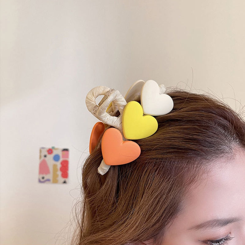 New Heart Shape Acrylic Hair Claw