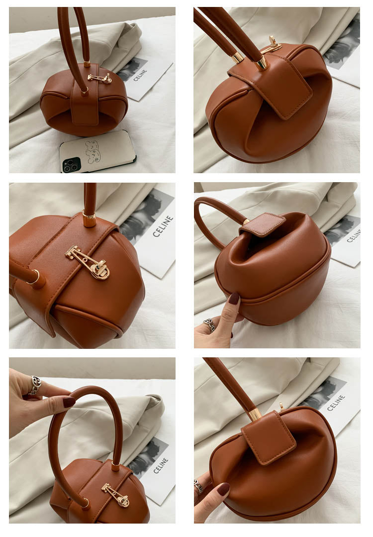 NEW Small Round Leather Purse