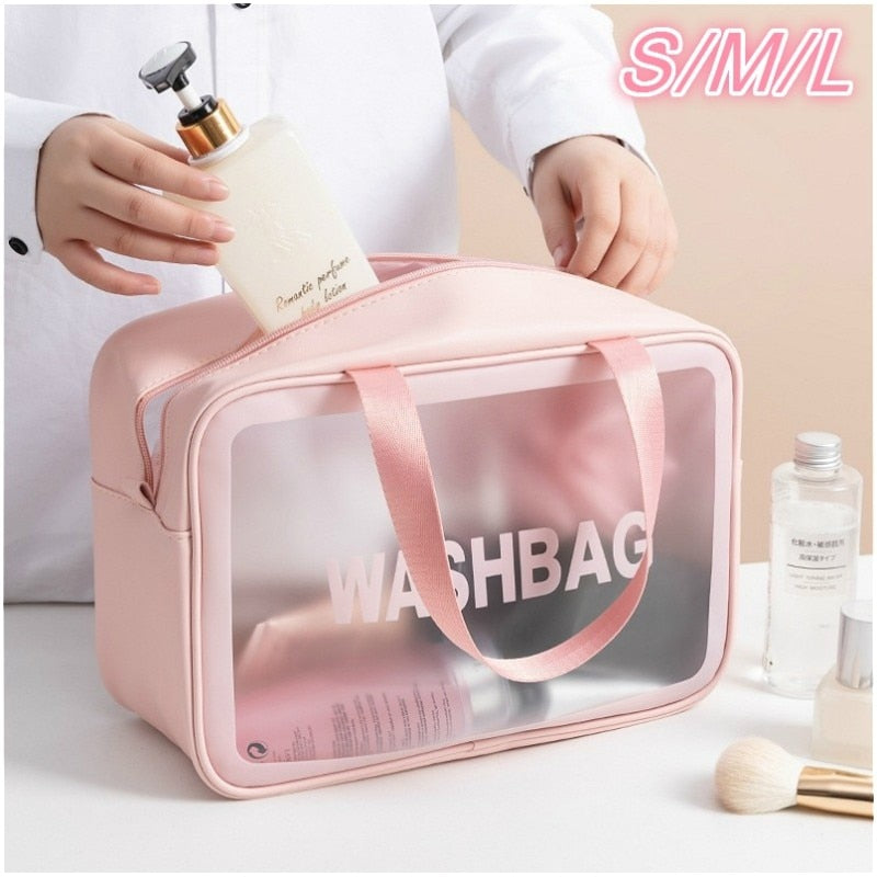 Frosted Waterproof Beauty Cosmetic Bag Hygiene/Travel Makeup Storage