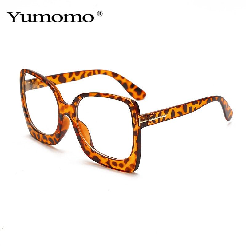 Optical Frame Eyeglasses Women Men Fashion Glasses Frames Retro Leopard Clear Prescription Frame Lady