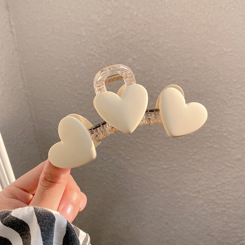 New Heart Shape Acrylic Hair Claw