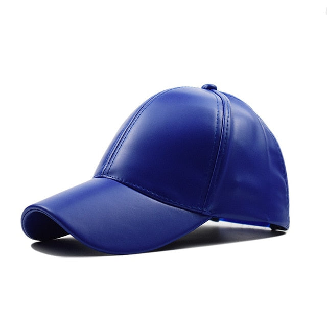 NEW Adult Faux Leather Baseball Cap Adjustable