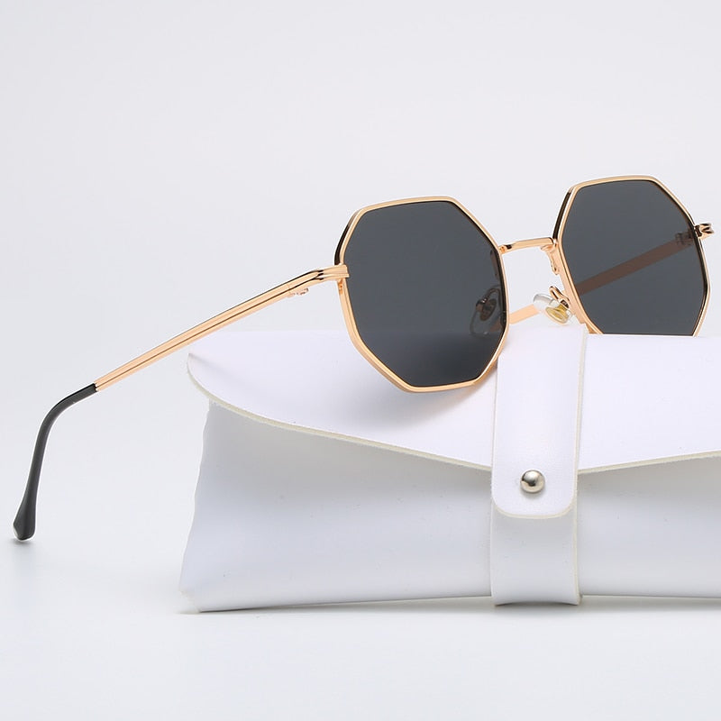 NEW Polygon Metal Sunglasses Vintage Frame