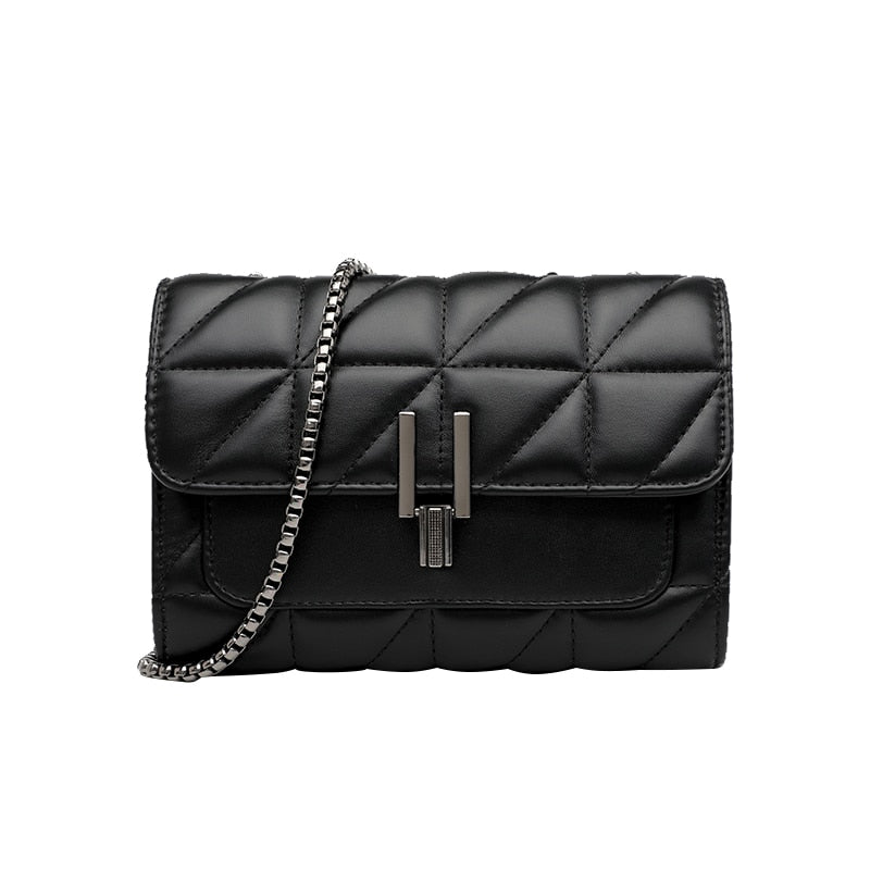 Leather Chain Crossbody Clutch, Purse