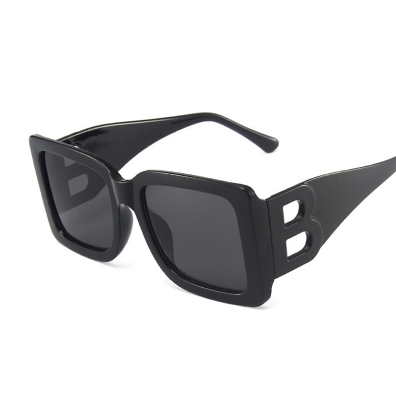 NEW Square Sunglasses Mirrored Black Gradient