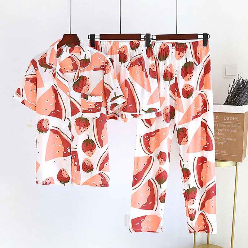 3 Piece Set Pajamas. Multiple print options