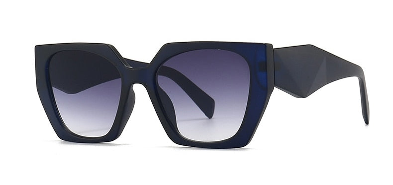 Fashion Brand Square Sunglasses Trend Unique Design Cat Eye