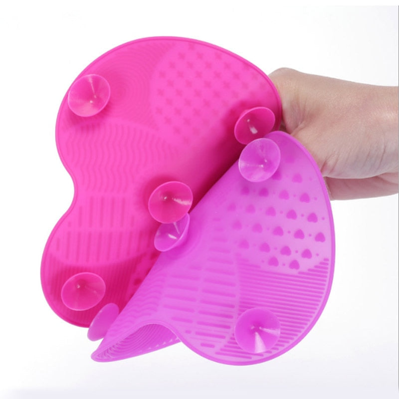 Silicone Cosmetic Brush Cleaning Pad With Suction Cup