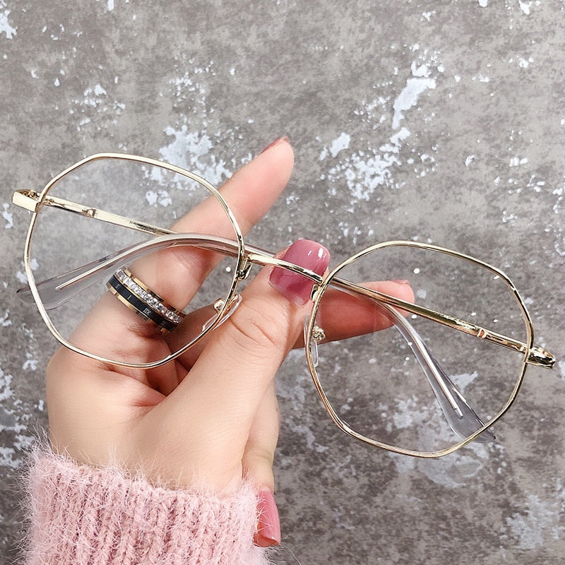 Luxury Anti Blue Light Glasses Men Women Diamond Studded Oversized Square Eyeglasses