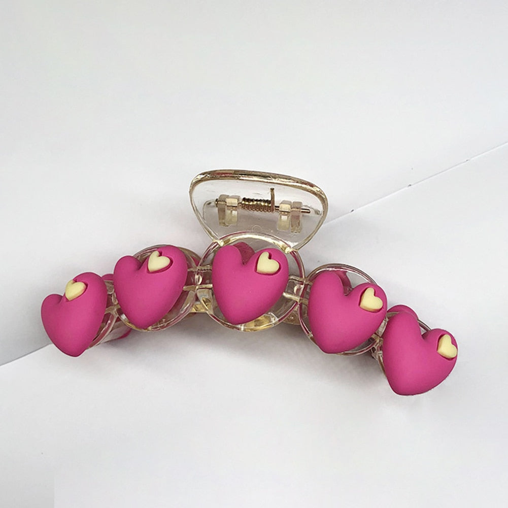 New Heart Shape Acrylic Hair Claw