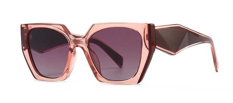 Fashion Brand Square Sunglasses Trend Unique Design Cat Eye