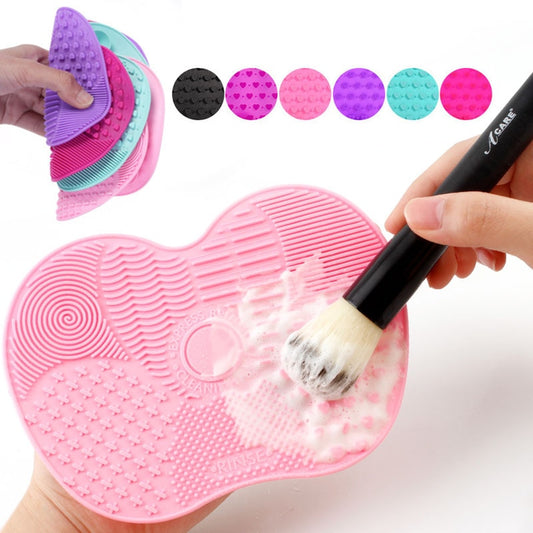 Silicone Cosmetic Brush Cleaning Pad With Suction Cup