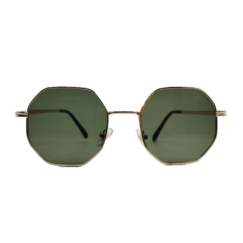 NEW Polygon Metal Sunglasses Vintage Frame