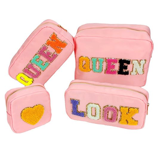 DIY Embroidery Patch Personalized Toiletry Bags