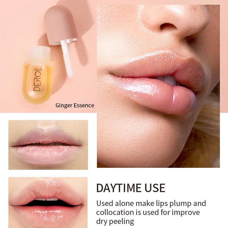 Day-Night Instant Volume Lip Plumper Oil Moisturizing Repairing Lip Serum