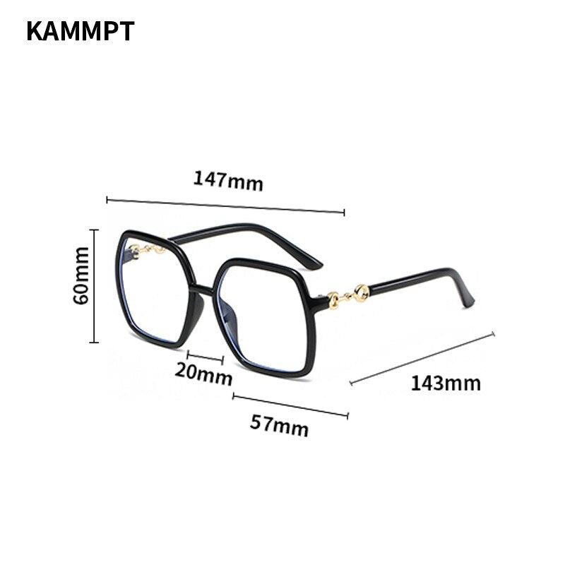 New Oversized Square Eyeglasses Woman Men  Blue Light-blocking Eyewear