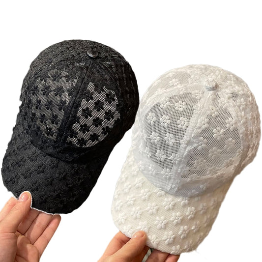 Hollow Lace Flower Baseball Hat