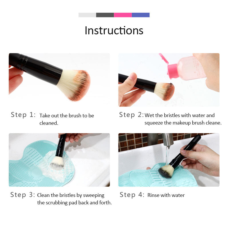 Silicone Cosmetic Brush Cleaning Pad With Suction Cup