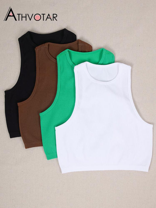 Women Crop Top Seamless Casual Streetwear 10 Colors Available